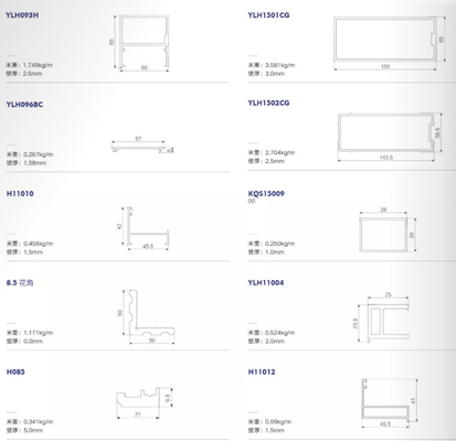 Hidden Frame Aluminum Curtain Walls For Office Building