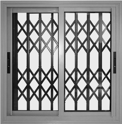 γλιστρώντας σταθερή παράθυρα άρθρωση αλουμινίου 1.0mm - 2.0mm μαύρη γκρίζα με τη λαβή